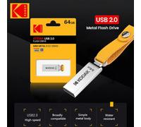 Kodak-Mini clé USB K122 entièrement en métal, clé USB haute vitesse pour voiture, ordinateur et bureau, 32G-128G, KDAK, USB 2.0