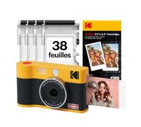 Kodak Appareil photo instantané et imprimante Mini Shot 2 Era 4PASS 2-en-1 Jaune (+38 feuilles)