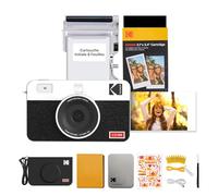 Kodak Mini Shot 2 Retro 4Pass 2-in-1 Appareil Photo Instantané et Imprimante Photo Portable (5,3x8,6cm) + Paquet Cadeau 68 Feuilles, Blanc