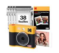 KODAK Mini Shot 3 Era Appareil Instantané 7,6x7,6cm, 38 Feuilles, Jaune