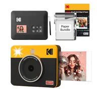 KODAK Mini Shot 3 Retro 4Pass 2-in-1 Appareil Photo Instantané et Imprimante Photo Portable (7,6x7,6cm) + Paquet avec 38 Feuilles, Jaune