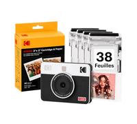 Kodak Appareil photo instantané Mini Shot 3 Retro – CMOS 76,2×76,2 mm, imprimante intégrée – Blanc