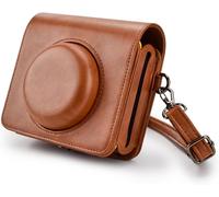Kodak Mini Shot 3 Retro C300R 2 in 1 Camera and Photo Printer Case,Upgraded PU Leather Protective Case with Charger Cutout Adjustable Shoulder Strap,Brown,Retro