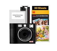 KODAK Mini Shot 4 Era Cadeau Noel 4PASS 2-in-1 Appareil Photo Instantané et Imprimante Photo Portable (10x10cm) (Lot Accessoire avec 68 Feuilles, Noir)