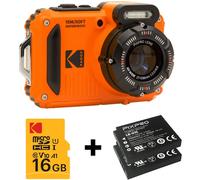Appareil photo Compact KODAK WPZ2 Orange + 1 Batterie + Carte 16 Go
