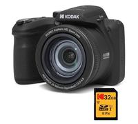 KODAK Pack Bridge Numérique Pixpro Astro Zoom AZ405 + Carte SDHC Kodak Ultra High Speed U1 32GB - Appareil Photo 20 mégapixels, Zoom X40, Grand angle, LCD, Vidéo Full HD 1080p, OIS, Pile AA - Noir - Neuf