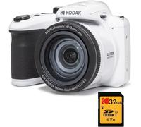 Kodak Pack Bridge Numérique Pixpro Astro Zoom Az405 + Carte Sdhc Kodak Ultra High Speed U1 32Gb-Appareil Photo 20 Mégapixels,Zoom X40,Grand Angle,Lcd,Vidéo Full Hd 1080P,Ois,Pile Aa-Blanc