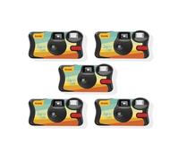 KODAK - Pack de 5 Appareil Photo jetable FunSaver - Flash 39 exp, 35 mm, 800 ISO, Edition limitée Summer