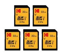 KODAK Pack de 5 Cartes Mémoire SDHC Ultra High Speed - 32 GB
