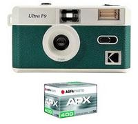 KODAK Pack F9 Argentique + Pellicule 100 ASA - Appareil Photo Kodak Rechargeable 35mm Vert, Objectif Grand Angle Fixe, Viseur optique , Flash Integre + Pellicule APX 100, 36 poses Verde G