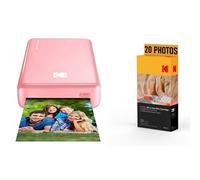 KODAK Pack Imprimante Photo Printer PM220 et cartouche MSC20 - Photos 5.4 * 8.6 cm, WIFI, Compatible avec iOS et Android - Rose