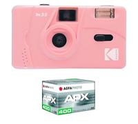 KODAK Pack M35 Argentique + Pellicule 100 ASA - Appareil Photo Kodak Rechargeable 35mm Candy Pink, Objectif Grand Angle Fixe, Viseur optique , Flash Intégré + Pellicule APX 100, 36 poses