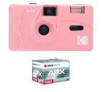 KODAK Pack M35 Argentique + Pellicule 100 ASA - Appareil Photo Kodak Rechargeable 35mm Candy Pink, Objectif Grand Angle Fixe, Viseur optique , Flash Intégré + Pellicule APX 100, 36 poses
