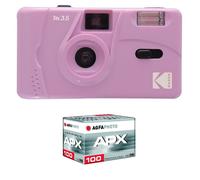 KODAK Pack M35 Argentique + Pellicule APX 100, 36 poses - Appareil Photo Kodak Rechargeable 35mm Purple, Objectif Grand Angle Fixe