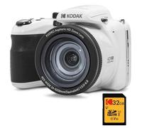 KODAK Pack Numérique Bridge Pixpro Astro Zoom AZ425 + Carte SDHC 32GB - Appareil Photo 20 MP, Zoom 42X, Grand Angle, Écran LCD 3", Vidéo Full HD 1080p, Batterie Li-ion - Blanc