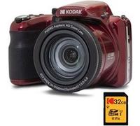 KODAK Pack Numérique Bridge Pixpro Astro Zoom AZ425 + Carte SDHC Kodak Ultra High Speed U1 32GB - Appareil Photo, Zoom 42X, Grand angle, 20 mégapixels, LCD 3, Vidéo Full HD 1080p, Batterie Li-ion - Rouge - Neuf