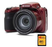 KODAK Pack Numérique Bridge Pixpro Astro Zoom AZ425 + Carte SDHC Kodak Ultra High Speed U1 32GB - Appareil Photo, Zoom 42X, Grand angle, 20 mégapixels, LCD 3, Vidéo Full HD 1080p, Batterie Li-ion - Rouge - Neuf