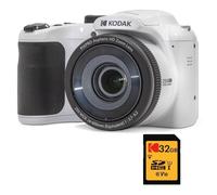 KODAK Pack Pixpro AZ255 + Carte SD 32Go - Appareil Photo Bridge 16 MP, Zoom 25x, Vidéo HD, Grand angle 24mm, Ecran LCD 3'' - Blanc