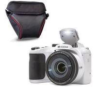 KODAK Pixpro AZ255 Appareil Photo Bridge 16 MP, Zoom Optique 25x, Full HD 1080p, Grand Angle 24 mm, Stabilisateur, Écran LCD 3, Étui Inclus - Ideal pour Voyages - Blanc G