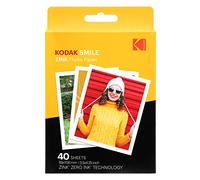 Kodak Papier photo de qualité supérieure avec impression Zink de 3,5 x 4,25 pouces (40 feuilles) compatible avec l'appareil photo Kodak Smile Classic
