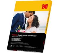 Kodak Papier photo Ultra premium - 25 feuilles - format 21 x 29,7 cm A4 - finition très brillante - 280 g/m² - compatible imprimantes jet d'encre