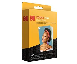 Kodak Papier Photo Zink Premium 2x3 Pouces (100 Feuilles) Compatible avec PRINTOMATIC, Smile et Step