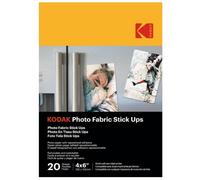 KODAK Photo Fabric Stick Ups - Pack de 20 feuilles de papier photo autocollant - Format 4 x 6 pouces (A6) - Finition mate - Compatible avec les imprimantes à jet d'encre