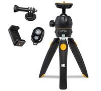 Kodak PhotoGear Mini trépied réglable avec rotule 360°, trépied de Table Compact 9" se convertit en Perche à Selfie 11", Pieds en Caoutchouc, Smartphone