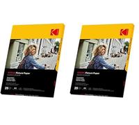 KODAK Picture Paper - Papier Photo Brillant, Pack de 25 Feuilles, Format A4 (21x29,7cm), 230g/m², Idéal pour Impressions Jet d'Encre, Couleurs Éclatantes et Contraste Élevé, Finition Haute Qualité