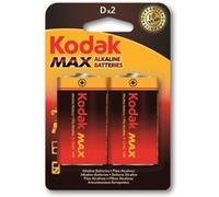 Pile alcaline LR20 KD2 AM1 1,5V KODAK MAX Blister de 2 piles