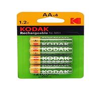 KODAK Piles Rechargeables Ni-MH AA 1,2 V 2100 mAh - Lot de 4