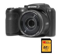 KODAK Pixpro Astro Zoom AZ255 + Carte Mémoire SD 32 Go - Appareil Photo Bridge Numérique 16 Mp, Zoom 25X, Video HD 1080p, Grand angle 24 mm, Ecran LCD 3, Pile AA - Noir