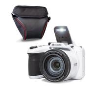 KODAK Pixpro Astro Zoom AZ405 + Housse de Protection - Appareil Photo Numérique Bridge, Zoom X40, Grand Angle de 24 mm, 20 Mégapixels, LCD 3, Vidéo Full HD 1080p, OIS, Pile AA - Blanc