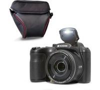 KODAK Pixpro AZ255 Appareil Photo Bridge 16 MP, Zoom Optique 25x, Full HD 1080p, Grand Angle 24 mm, Stabilisateur, Écran LCD 3, Étui Inclus - Ideal pour Voyages - Noir Noir
