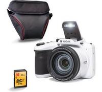 KODAK Pixpro AZ405 Bridge 20MP, Zoom X40, Grand Angle 24mm, Full HD 1080p, OIS, LCD 3" , Housse + Carte SDHC 32GB U1, Pile AA - Blanc Blanc G