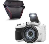 KODAK Pixpro AZ425 Appareil Photo Bridge 20 MP avec Zoom Optique 42x + Étui de Protection - Vidéo Full HD 1080p, Grand Angle 24 mm, Stabilisateur, Écran LCD 3 - Blanc