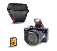 KODAK Pixpro AZ528 Appareil Photo Bridge 16MP, Zoom 52x + Etui + Carte SD 32Go - Grand Angle 24mm, Ecran LCD 3'', Wi-Fi - Bleu Nuit