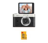 Kodak Pixpro C1 Appareil Photo Compact 13MP BSI CMOS, Zoom 4X, Écran LCD 2.8", Flash LED, Batterie - Noir + Carte microSDHC 16 Go Class 10