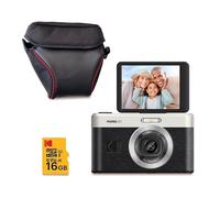 Kodak Pixpro C1 Appareil Photo Ultra-Compact 13MP, Zoom 4x, LCD 2.8 , Flash LED - Noir + Carte microSDHC 16 Go + Étui de Protection Kodak Noir