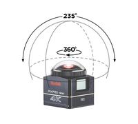 Kodak Caméra 360° PIXPRO SP360 4K – Lentille sphérique 360°, champ de vision 235° – Noir