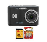 Kodak PIXPRO FZ45 Lot de 4 appareils Photo numériques avec Carte mémoire SDHC UHS-I U1 Classe 10 32 Go et Piles alcalines AA Haute Performance Noir