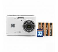 Kodak PIXPRO FZ45 Lot de 4 appareils photo numériques avec carte SD 32 Go et piles AA Blanc