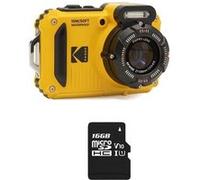 Kodak Appareil photo Pixpro WPZ2 – 16 Mpx, étanche 15m, anti‑choc, 720p, LCD 2,7" Jaune, SD 16Go