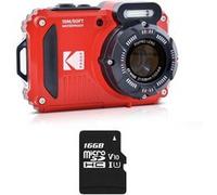 KODAK Pixpro Pack WPZ2 + 1 carte SD Kodak - Compact 16M Pixels, etanche à 15m, Anti-Choc, Video 720p, Ecran LCD 2,7 - Batterie Li-ion - Rouge Rojo G