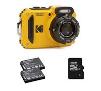KODAK Pixpro Pack WPZ2 + 2 Batteries + 1 Carte SD - Appareil Photo Numérique Compact 16M Pixels, Etanche à 15m, Anti-Choc, Video 720p, Ecran LCD 2,7 - Batterie Li-ION - Jaune