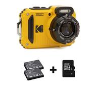 Kodak Waterproof WPZ2 jaune zoom 4x, WiFi + batterie supplémentaire + carte mémoire 16 Go