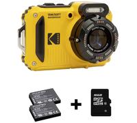 Kodak Waterproof WPZ2 jaune zoom 4x, WiFi + batterie supplémentaire + carte mémoire 16 Go