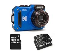 Kodak Appareil photo compact Pixpro WPZ2 – Pack +2 batteries +1 carte SD, 16MP, étanche 15m, Bleu