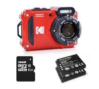 Kodak Waterproof PixPro WPZ2 rouge zoom 4x, WiFi + batterie supplémentaire + carte mémoire 16 Go