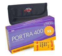 Kodak Portra 400 120 Pellicule Argentique Film Argentique, Lot de 5 Films pour Appareil Photo et Étui de Rangement Clikoze